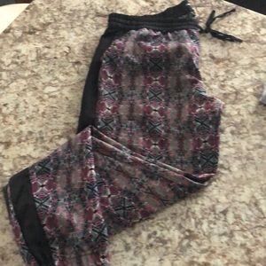 Silky drawstring pants